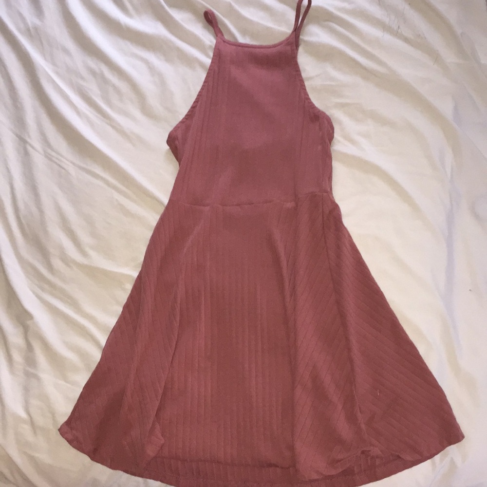 Strappy coral dress